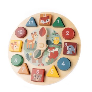 Zopa Wooden Clock jucărie cu activități din lemn